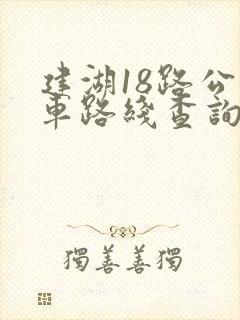 建湖18路公交车路线查询