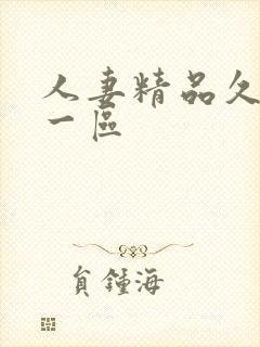 人妻精品久久久一区