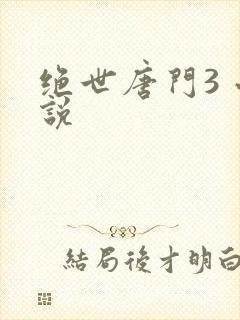 绝世唐门3 小说