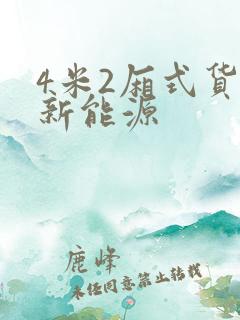 4米2厢式货车新能源