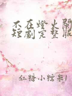 不在灯火阑珊处短剧完整版