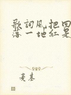 歌词风把回忆摇落一地红是什么歌