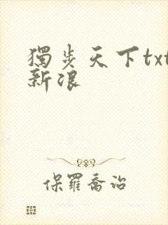 独步天下txt新浪