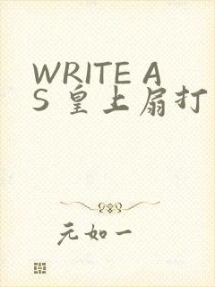 WRITE AS 皇上扇打
