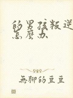 的男孩叛逆期该怎么办