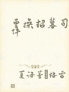 曹操招募司机条件