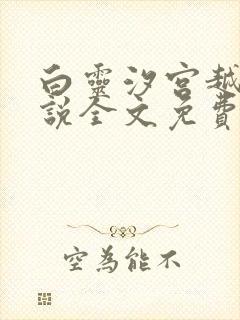 白灵汐宫越辰小说全文免费阅读