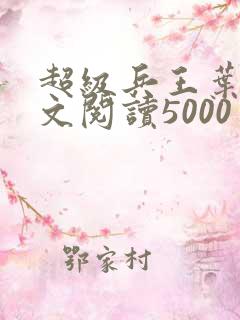 超级兵王叶谦全文阅读5000