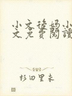 小文后妈小说全文免费阅读最新章节