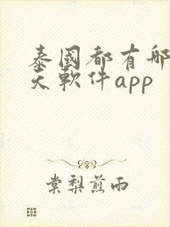 泰国都有哪些聊天软件app