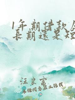 1年期借款属于长期还是短期