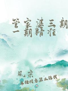 管家婆三期必开一期精准