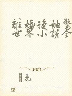 离婚后她惊艳了世界小说全文免费阅读