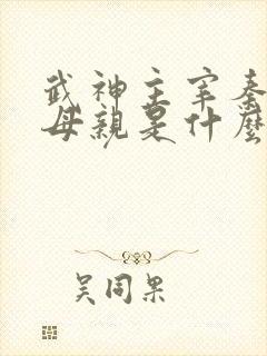 武神主宰秦尘的母亲是什么修为