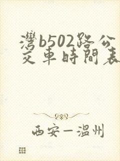 湾b502路公交车时间表