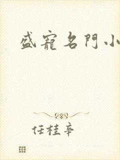 盛宠名门小夫人