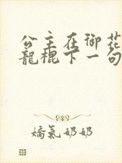 公主在御花园吃龙棍下一句