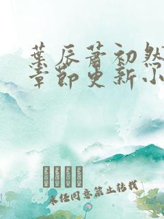 叶辰萧初然最新章节更新小说