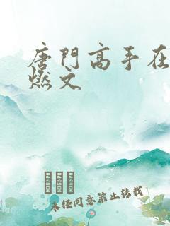 唐门高手在异世燃文