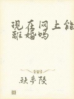 现在网上能预约离婚吗