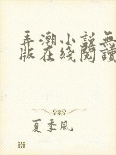 弄潮小说无删减版在线阅读