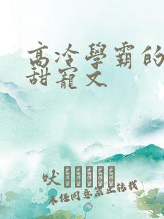 高冷学霸的校园甜宠文