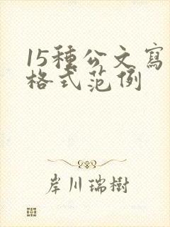 15种公文写作格式范例