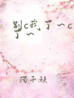 别c我了～c烂了～
