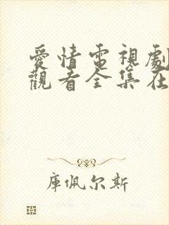 爱情电视剧免费观看全集在线观看韩剧