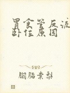 胃食管反流右侧卧位原因