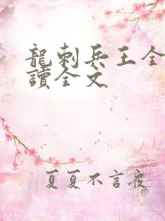 龙刺兵王全文阅读全文