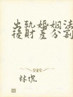 出轨婚姻法离婚后财产分割