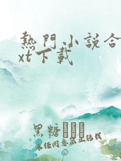 热门小说合集txt下载