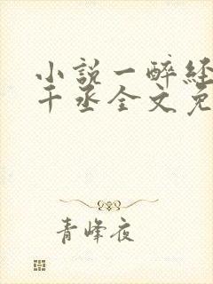 小说一醉经年水千丞全文免费阅读