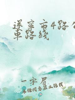 遂宁市4路公交车路线