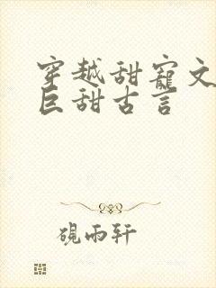 穿越甜宠文推荐巨甜古言