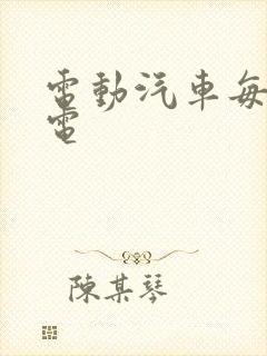 电动汽车每天充电