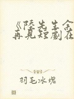 《陆先生余生不再见短剧在线观看