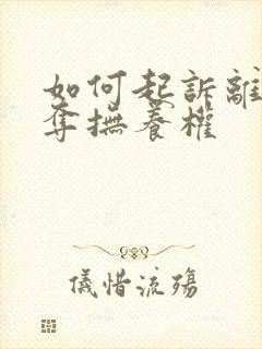 如何起诉离婚争夺抚养权