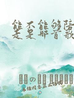 能不能够陪着你走是哪首歌的歌词