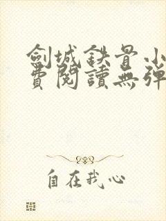 剑城铁骨小说免费阅读无弹窗