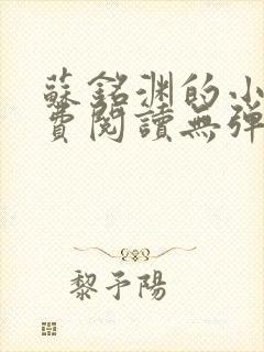 苏铭渊的小说免费阅读无弹窗全文