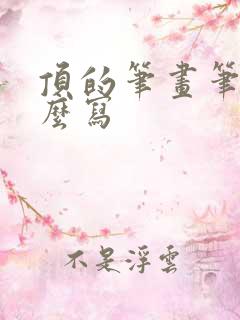 顶的笔画笔顺怎么写