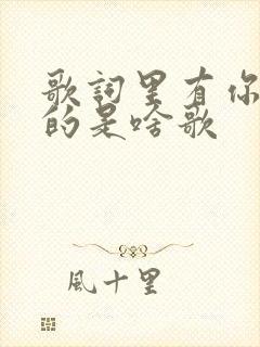 歌词里有你呀你的是啥歌