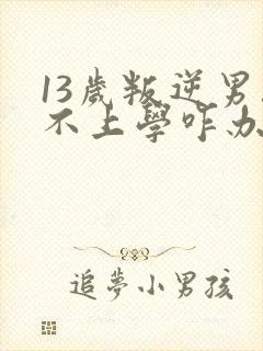 13岁叛逆男孩不上学咋办?