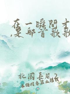 在一瞬间才发现,是哪首歌歌词