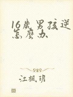 16岁男孩逆反怎么办