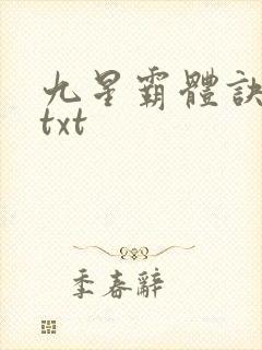 九星霸体诀小说txt