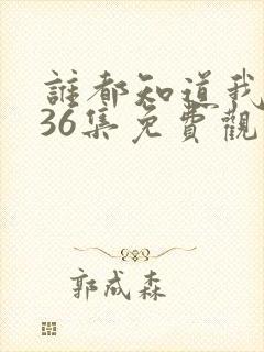 谁都知道我爱你36集免费观看