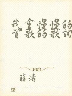 我会慢慢的是哪首歌的歌词